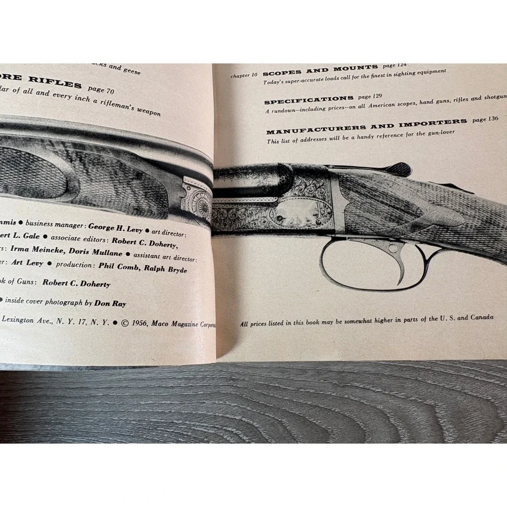 Larry Kollers Book Of Guns 1956 Vintage Firearms‎ Reference Guide